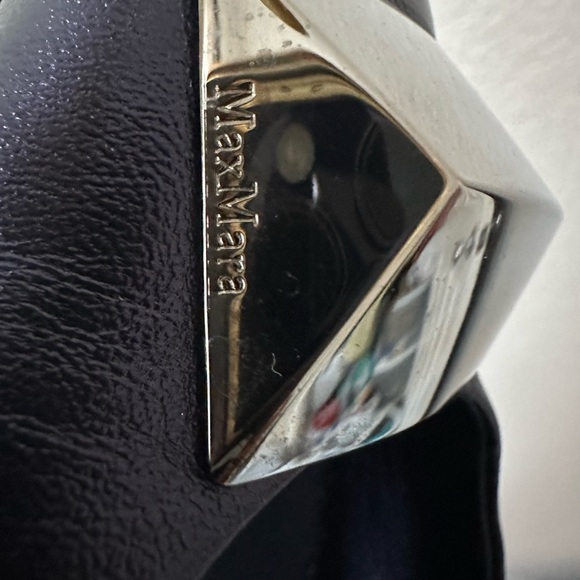 Max Mara Flats Womens 6.5  Blue Leather Patent Leather Bow Ballet Slip On. Italy - Picture 12 of 12